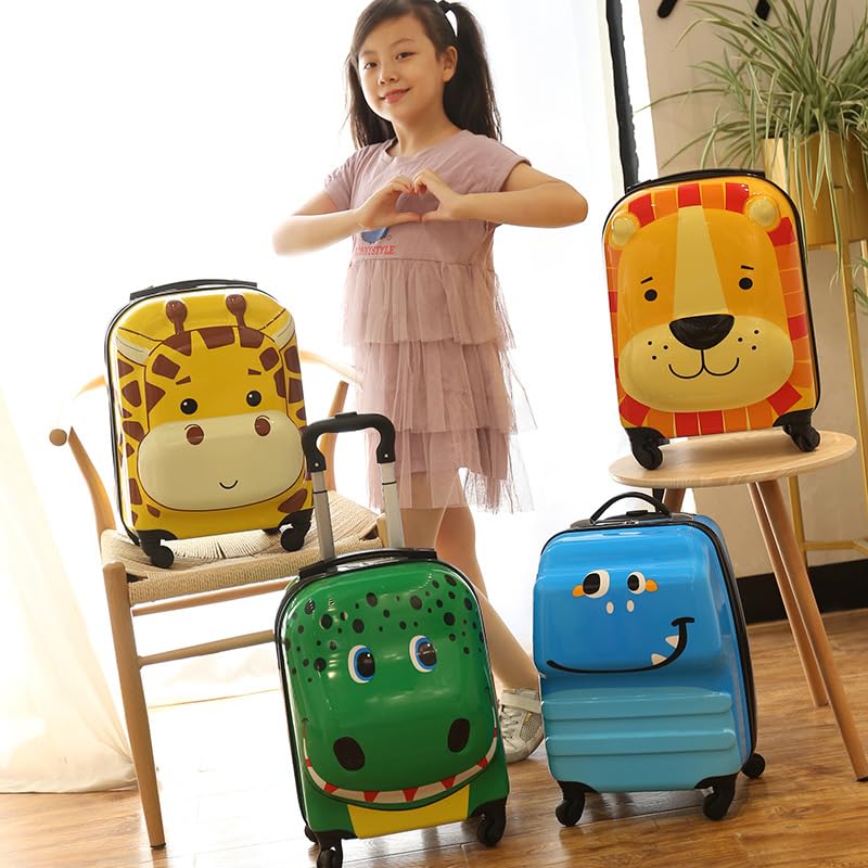 Kids Trolley Suitcase Lightweight Portable Children Suitcase Student Carry On Bag Hard Shell Boys Girls Small Travel Luggage Case with 4 Quite Spinner Wheels for Trip Tour Cabin (Crocodile) - Image 5