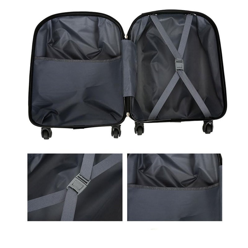 Kids Trolley Suitcase Lightweight Portable Children Suitcase Student Carry On Bag Hard Shell Boys Girls Small Travel Luggage Case with 4 Quite Spinner Wheels for Trip Tour Cabin (Crocodile) - Image 3