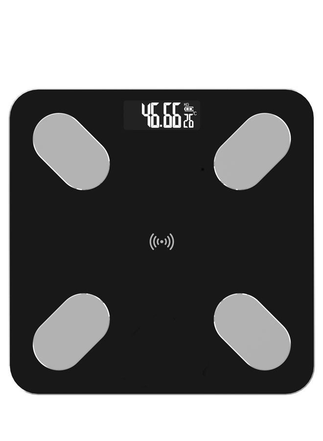 Generic Body Scale Multi-Functional Intelligent BT Electronic Body Fat Scale With Smartphone App Body Composition Analyzer(Black)  - Image 1