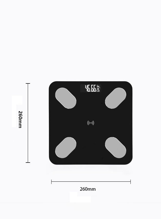 Generic Body Scale Multi-Functional Intelligent BT Electronic Body Fat Scale With Smartphone App Body Composition Analyzer(Black)  - Image 4