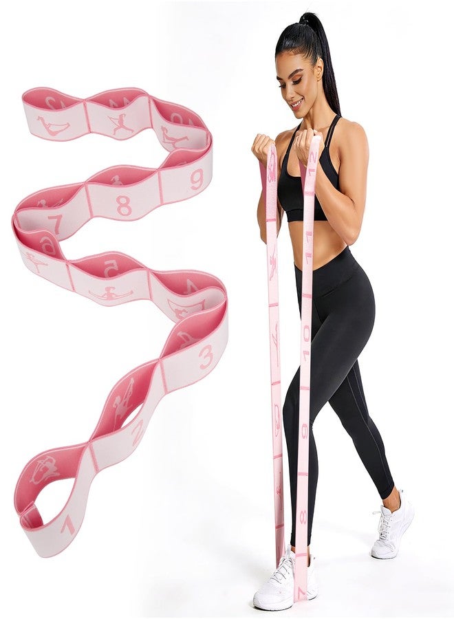 KUZARO Fitness Resistance Bands with 12 Loops, Numbered Resistance Bands for Physical Therapy, Women Stretch Strap for Home Gym, Elastic Exercise Bands for Yoga, Pilates, Leg Stretching, Dance - Image 1