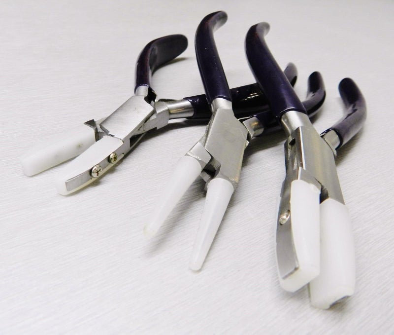 Nylon Jaw Pliers Set of 3 Jewelry Craft Bead Wire Working Bending Forming Tools