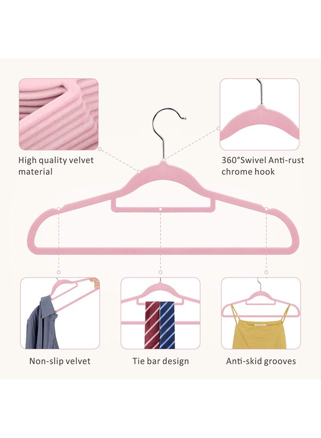 MIXDE 30PCS Hanger Set,Flocking Material,Non-slip and Durable,360-Degree Rotating Design,Hanging Dress/Robe/Shirt,Standard Size Suitable for Home/Hotel/Clothing Store - Image 2