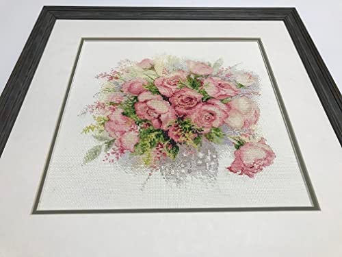 RIOLIS - Watercolor Roses 1335, Floral Cross Stitch Kits 11¾"x11¾, Cross Stitch Kits for Beginners & Advanced, Crossstitching Kits Adult, Counted Stitching Kits, Flowers Embroidery Kit - Image 3
