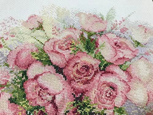 RIOLIS - Watercolor Roses 1335, Floral Cross Stitch Kits 11¾"x11¾, Cross Stitch Kits for Beginners & Advanced, Crossstitching Kits Adult, Counted Stitching Kits, Flowers Embroidery Kit - Image 5
