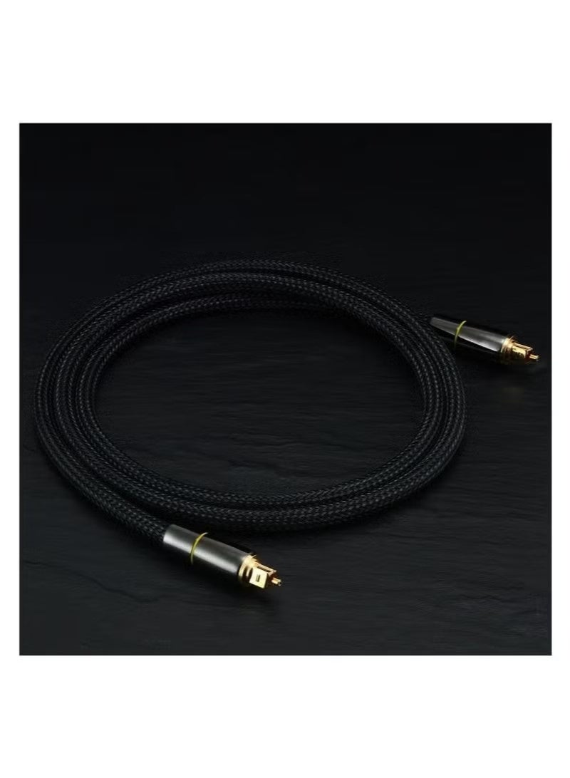1 Pcs Digital Optical Audio Cable, 24K Gold-Plated Nylon Braided Optical Fiber Male to Male Cable, 150 cm Digital Optical Cable for Sound Bar, TV, Playstation - Image 5