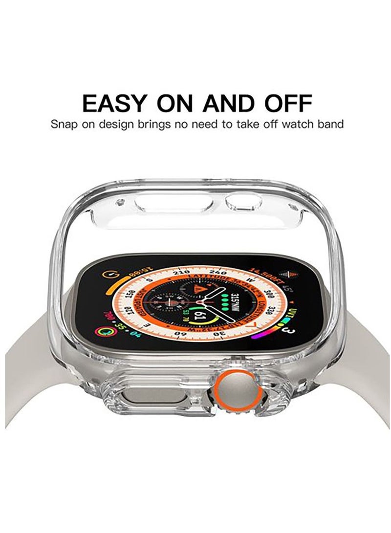 جراب حماية سليكون  لحماية هيكل الساعة ولا يغطي الشاشة لابل ووتش الترا 49 مم - شفاف - Image 2