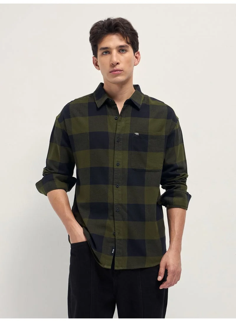 THE BEAR HOUSE  Men’s Long Sleeve Shirt – Classic, Comfortable and Stylish Essential for Work, Travel or Casual Outings for Men | Best Price UAE