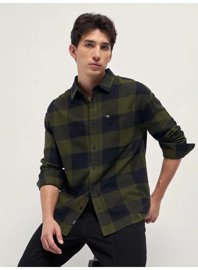 THE BEAR HOUSE  Men’s Long Sleeve Shirt – Classic, Comfortable and Stylish Essential for Work, Travel or Casual Outings for Men | Best Price UAE