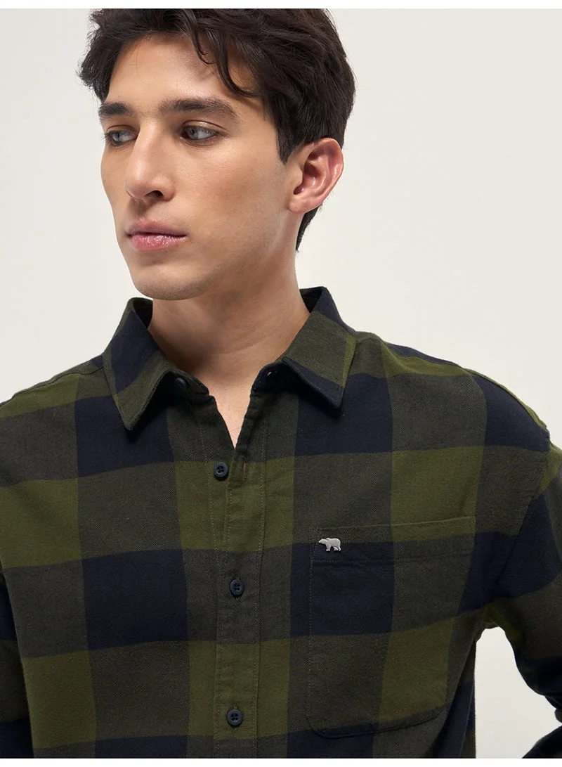 THE BEAR HOUSE  Men’s Long Sleeve Shirt – Classic, Comfortable and Stylish Essential for Work, Travel or Casual Outings for Men | Best Price UAE
