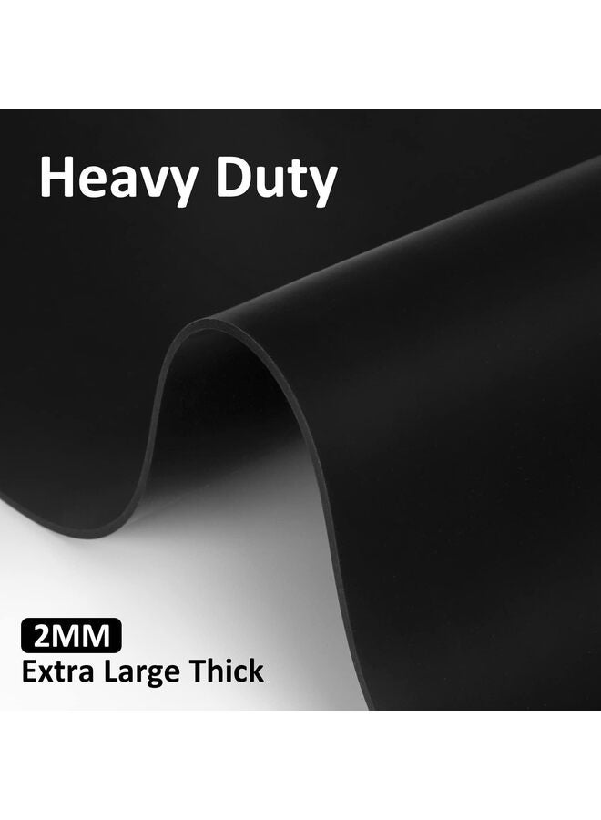 40 سم × 60 سم حصائر سيليكون كبيرة لطاولة المطبخ، حصائر سميكة كبيرة جدًا مقاومة للحرارة بطانات واقية لسطح الطاولة لأسفل الفرن ومقلاة الهواء وصانعة القهوة (اللون: رمادي) - Image 2