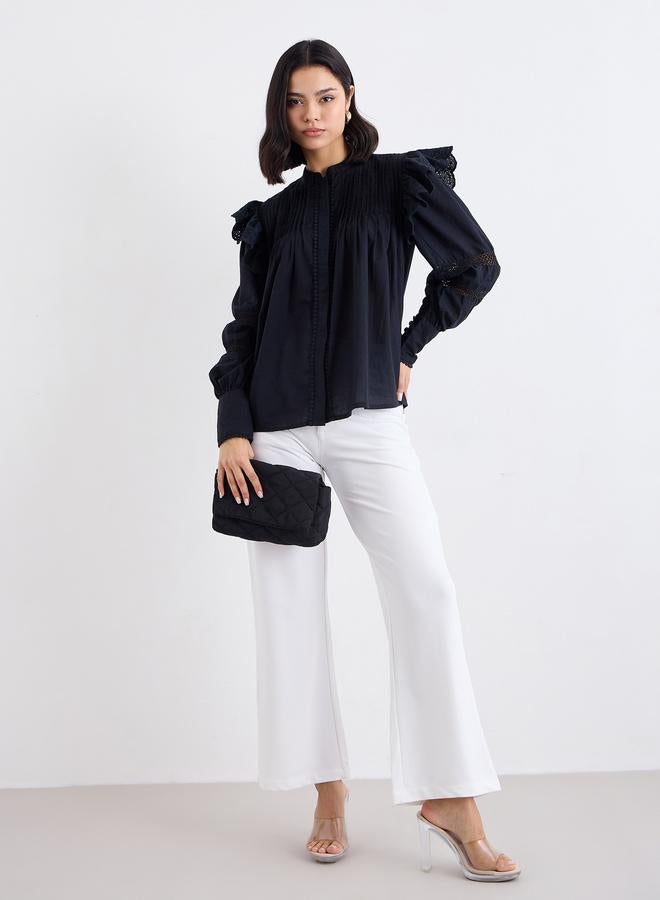 Styli Mid Rise Straight Fit Stretchy Pants - Image 1