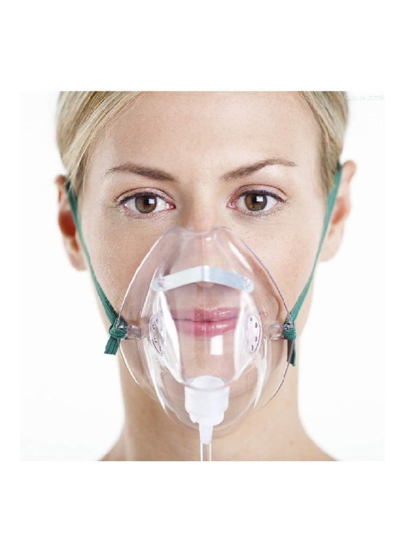 يوويل قناع أكسجين للبالغين مع أنبوب بطول 6.6 قدم - ناعم - مقاس كبير جدًا - عبوة من 6 أقنعة - Image 1