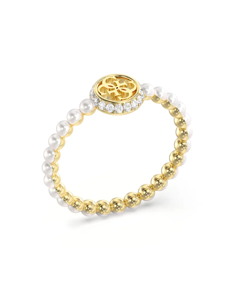 GUESS Tiny Pearly Logo Ring