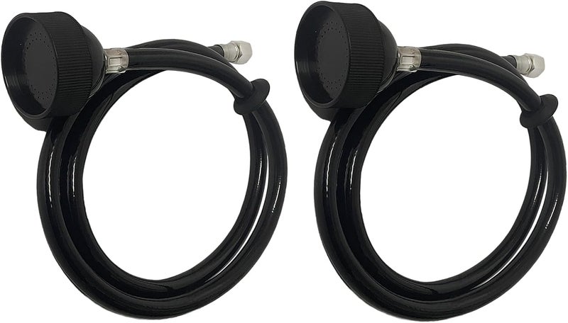 FUMOLEER 2 Packs Shampoo Bowl Hose and Sprayer, Salon Spray Head with Rubber Hose to Attach Shampoo Bowl Faucet Vacuum Breaker, Sink Replacement Part for Salon, Barber Shop, Spa, 1/4" Thread - Image 1
