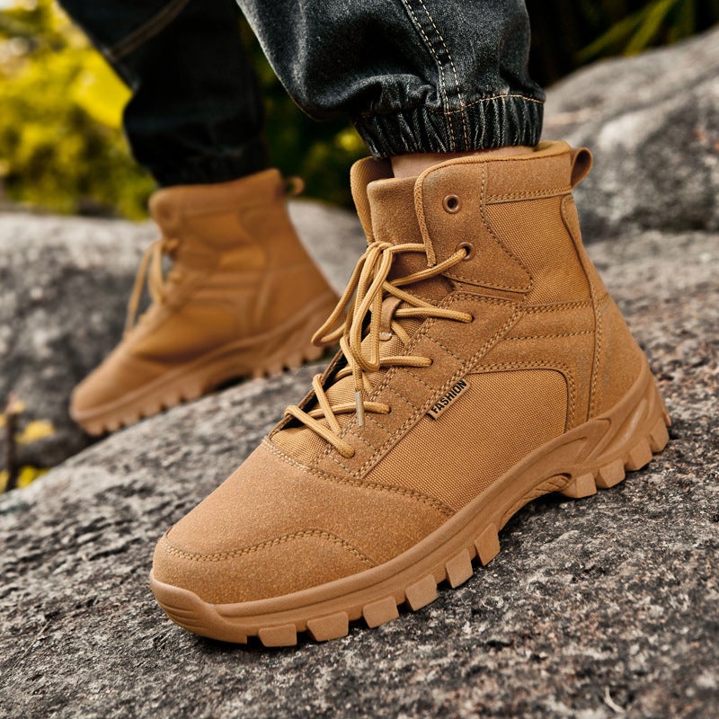 High-Top Outdoor Military Boots Fashion Casual Shoes Outdoor Hiking Shoes High-Top Martin Boots Combat Training Boots - Image 3
