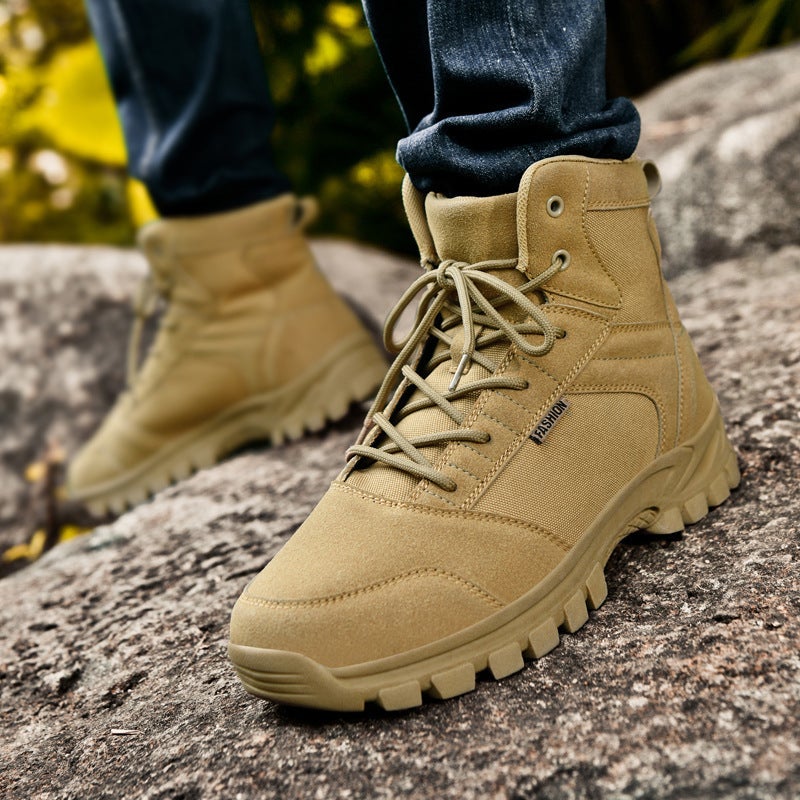 High-Top Outdoor Military Boots Fashion Casual Shoes Outdoor Hiking Shoes High-Top Martin Boots Combat Training Boots - Image 4