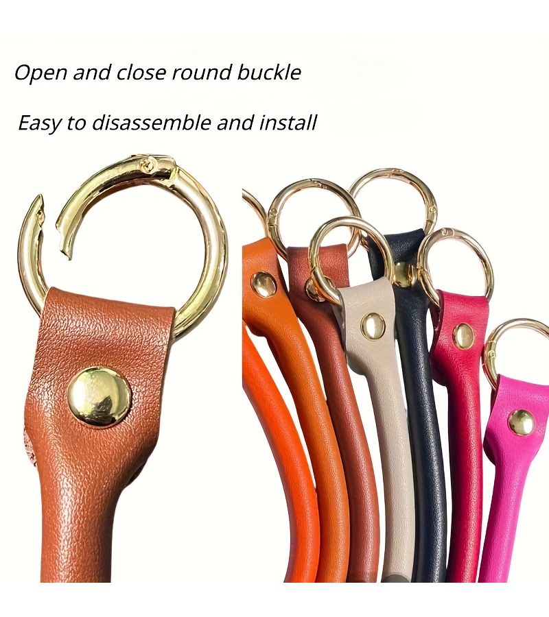 3 Sets Brown DIY Bag Making Kit with Pre Drilled Bottoms Handles PU Craft Supplies - Image 5
