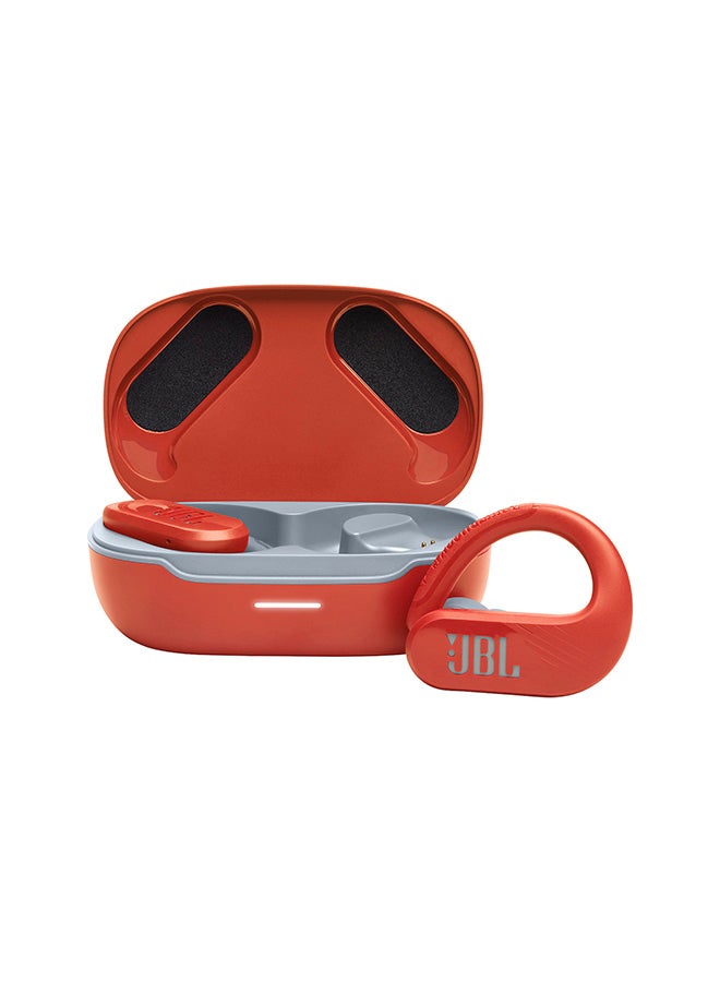Endurance Peak 3 Dust Water Proof Tws Active Earbuds Pure Bass Sound 50H Battery IP68 Dust And Water Proof Ambient Aware And Talk Thru Coral