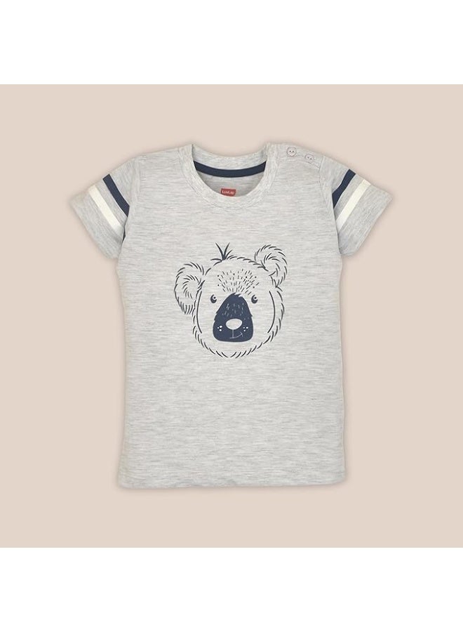 LuvLap Baby Boys Regular Fit 100% Cotton Half Sleeves Boys T-Shirt Set Pack of 3 - Image 2
