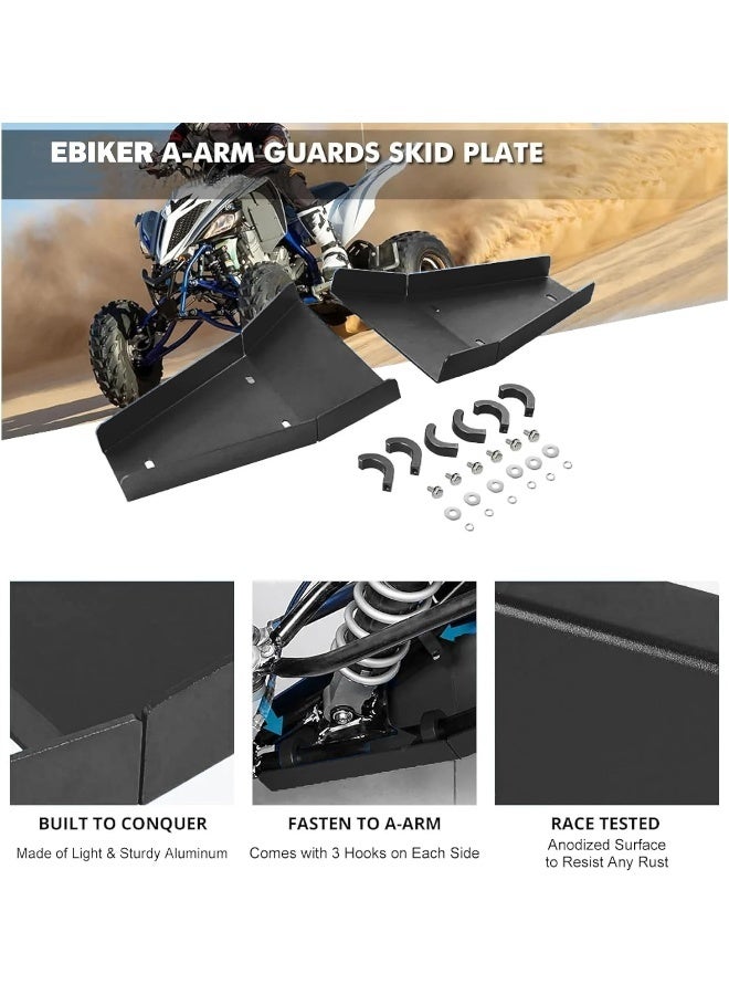 Ebiker Black Aarm Guards Skid Plate Protector for Yamaha Raptor 700 - Image 4