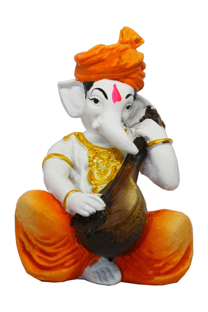 Karigaari India Handcrafted Polyresin Eco Friendly Lord Ganesha Ganpati Idol Figurine Multicolor | Decorative Ganesha Statue for Home Temple Office Pooja Room Festive Gift Spiritual Vastu Showpiece - Image 2