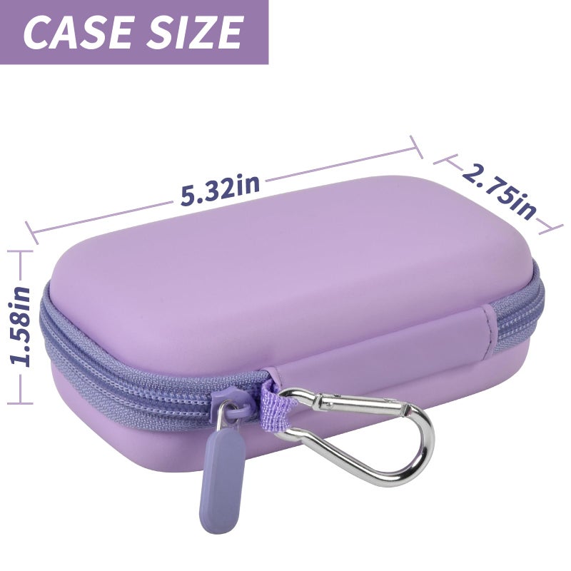 Comecase MP3 & MP4 Player Case for SOULCKER/G.G.Martinsen/Grtdhx/iPod Nano/Sandisk Music Player/Sony NW-A45 and Other Music Players with Bluetooth. Fit for Earbuds, USB Cable, Memory Card - Purple - Image 5