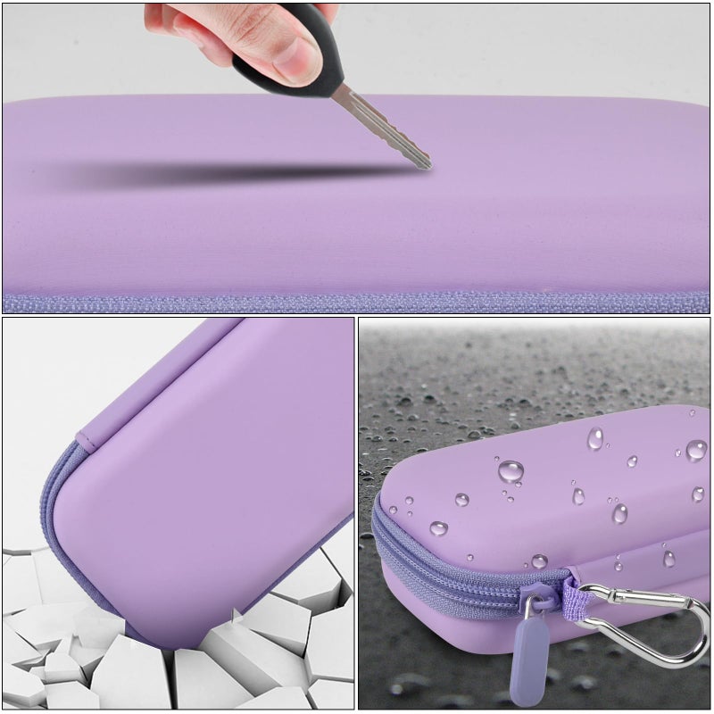Comecase MP3 & MP4 Player Case for SOULCKER/G.G.Martinsen/Grtdhx/iPod Nano/Sandisk Music Player/Sony NW-A45 and Other Music Players with Bluetooth. Fit for Earbuds, USB Cable, Memory Card - Purple - Image 3