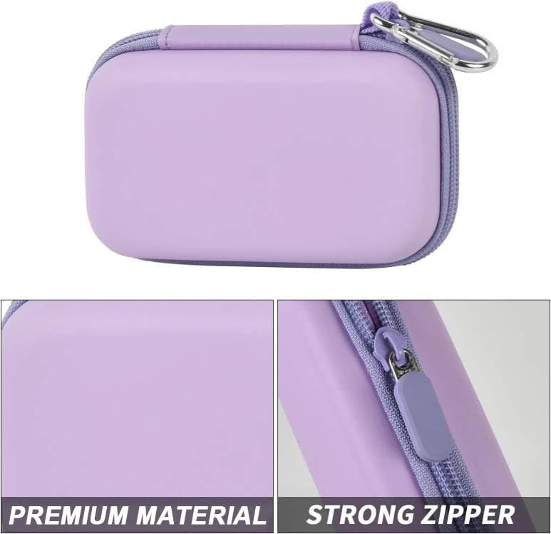 Comecase MP3 & MP4 Player Case for SOULCKER/G.G.Martinsen/Grtdhx/iPod Nano/Sandisk Music Player/Sony NW-A45 and Other Music Players with Bluetooth. Fit for Earbuds, USB Cable, Memory Card - Purple - Image 4