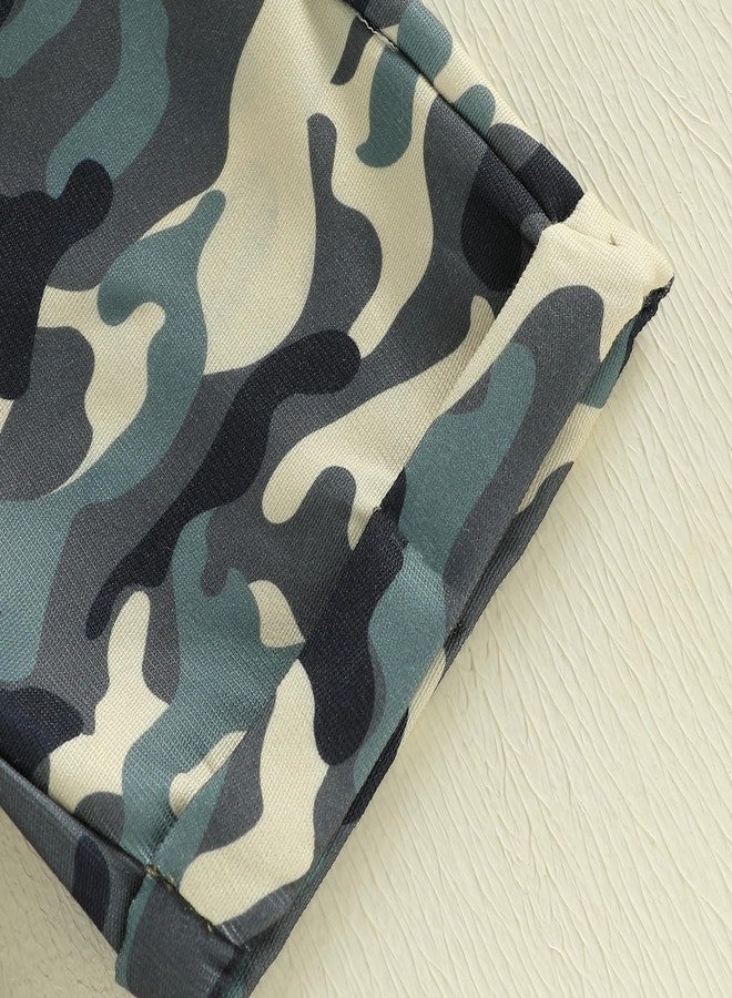 Fernvia Toddler Baby Boy 2nd Birthday Outfit Letter Print Short Sleeve T-shirt Elastic Camouflage Shorts Summer Clothes (A-The Twos Aren't Terrible Black, 2-3T) - Image 5