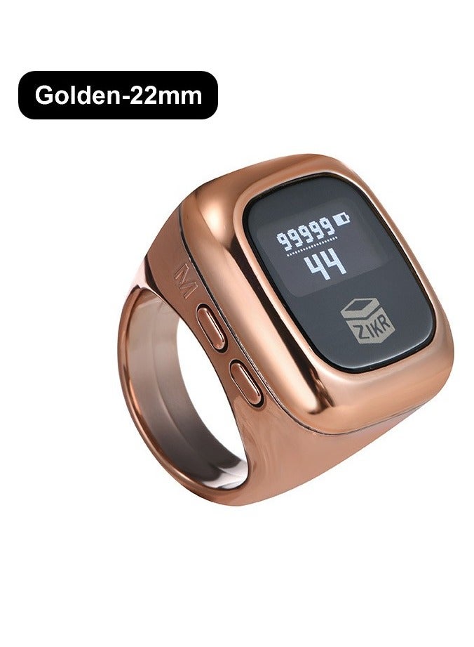 Luxury Prayer Smart Ring, Lucky Ring, Smart Tasbih Beads Ring, Watch Ring, with Prayer Counters, Long Battery, OLED Display, Fashionable, Cool, Perfect for Daily Wear and Gift Giving, Man and Women Samrt Ring, TBSoon iQIBLA Zikr Ring  - Image 1