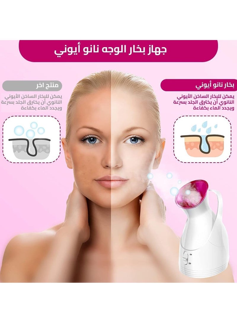 Facial Steamer Ionic Facial & Hair Steamer Gives You Spa-Like Moisturizing, Pore Unclogging, Deep Cleansing Experience (White HG-608) - Image 5