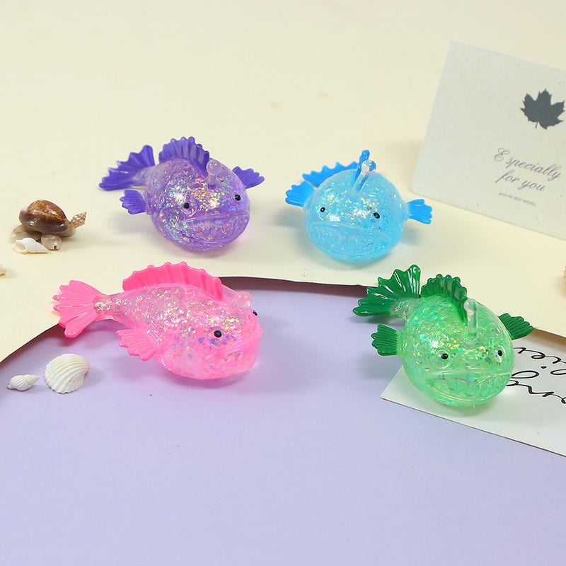 Maltose Cartoon Lantern Fish Squeeze Toy – Stress Relief Gift, TPR Grip, Office Decompression Gadget - Image 3