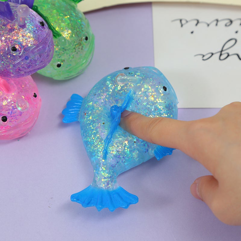 Maltose Cartoon Lantern Fish Squeeze Toy – Stress Relief Gift, TPR Grip, Office Decompression Gadget - Image 5