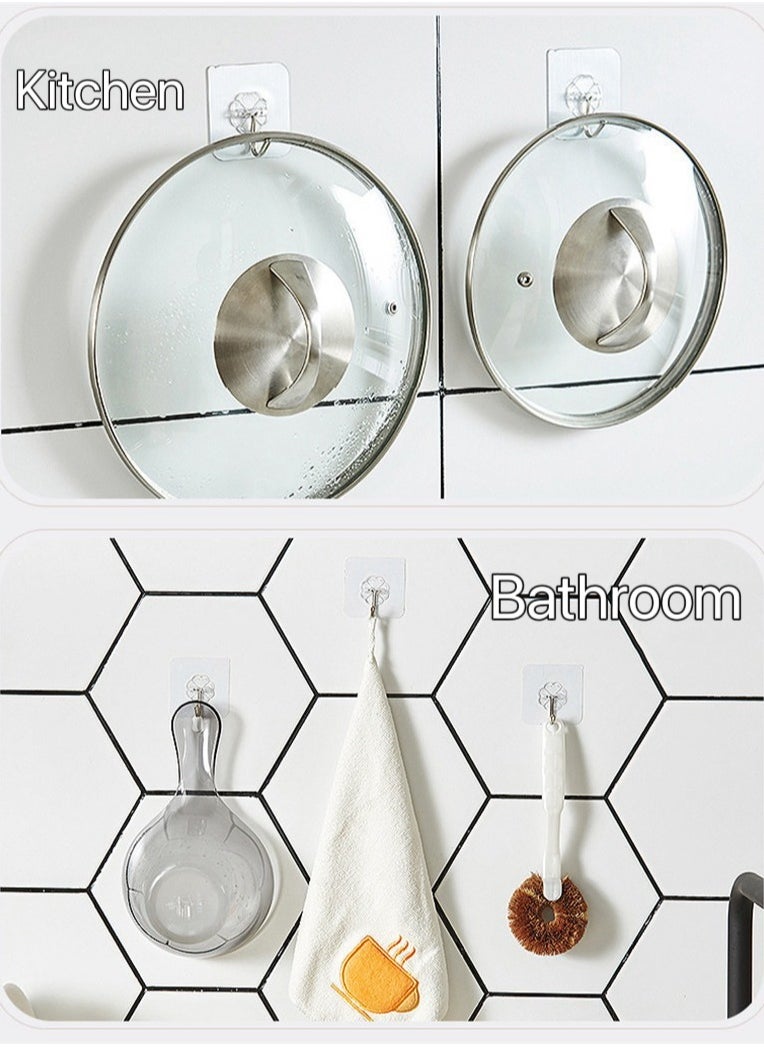 ماركة غير محددة 20 قطعة خطافات حائط شديدة التحمل شفافة 6 سمارت  - Image 4
