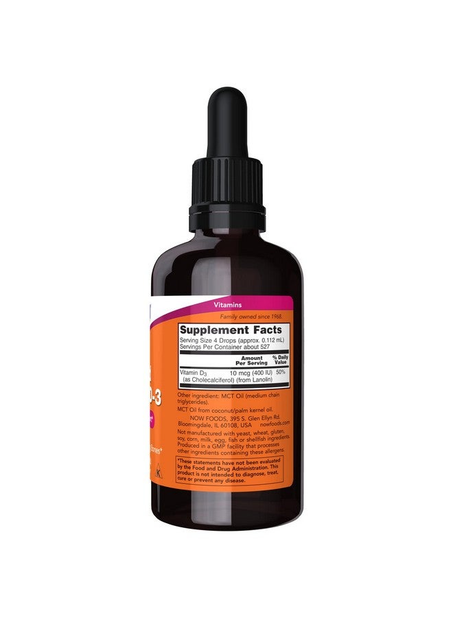 now Supplements Liquid Vitamin D3 Strong Bones* Structural Support* 2Ounce - Image 3