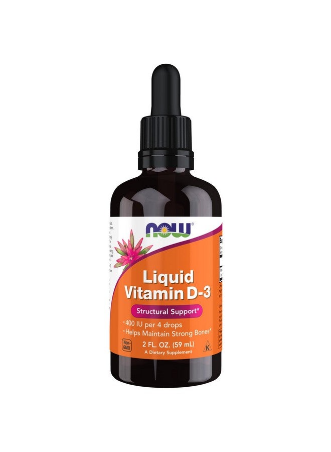 now Supplements Liquid Vitamin D3 Strong Bones* Structural Support* 2Ounce - Image 1