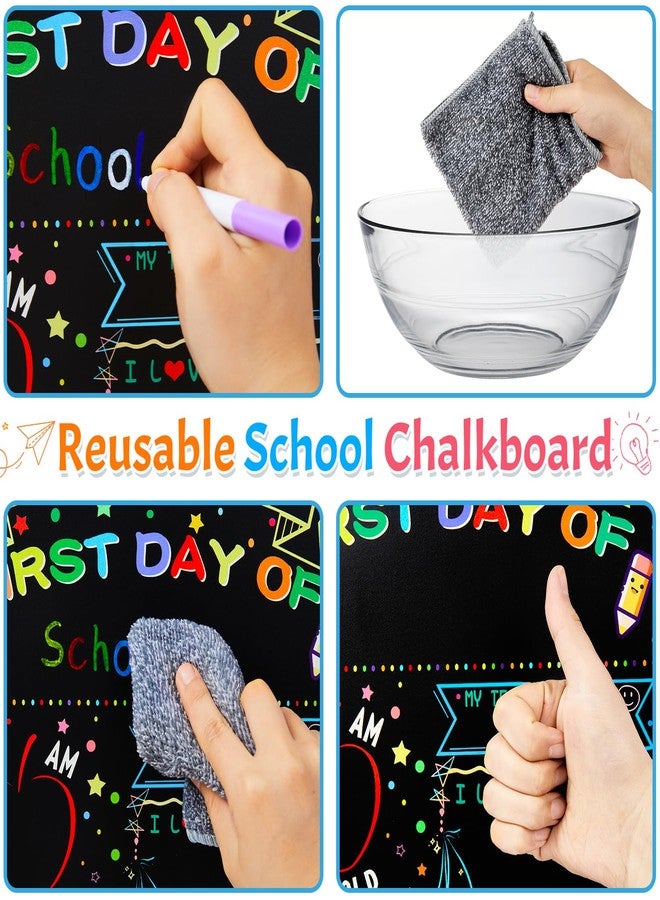 multiwins First and Last Day of School Board, 14" X 11" Double-Sided Last Day of School, Reusable First Day of School Board with Frame, Back to School Supplies of Preschool, Pre-K, Kindergarten, and 1st Grades - Image 4