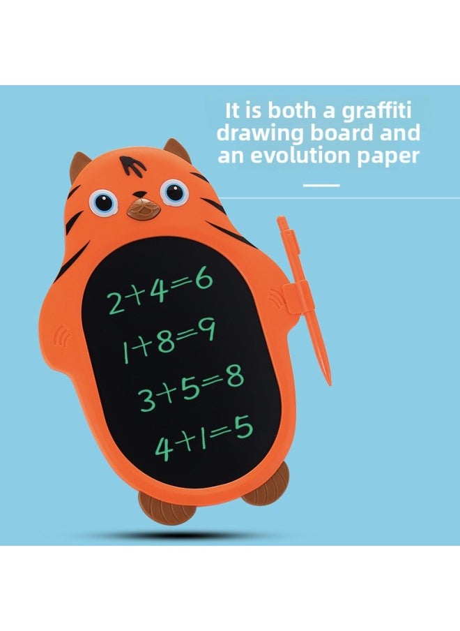 Private Model Cartoon Children's LCD Electronic Handwriting Board Drawing Board Monochrome Handwriting Color Handwriting Transparent Copy-Color:MengMeng Dog Coffee-Specifications:Monochrome