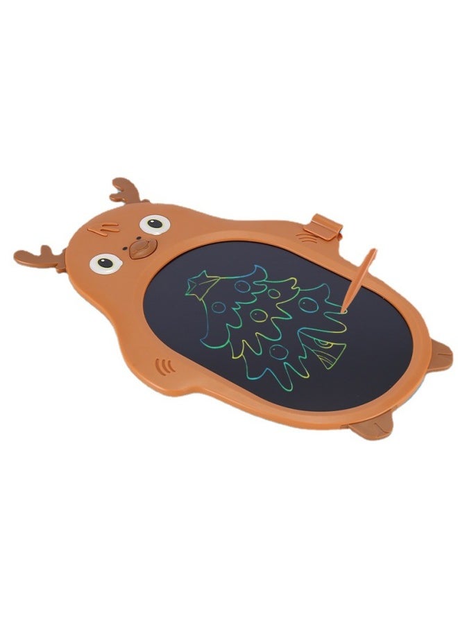 Private Model Cartoon Children's LCD Electronic Handwriting Board Drawing Board Monochrome Handwriting Color Handwriting Transparent Copy-Color:MengMeng Dog Coffee-Specifications:Monochrome