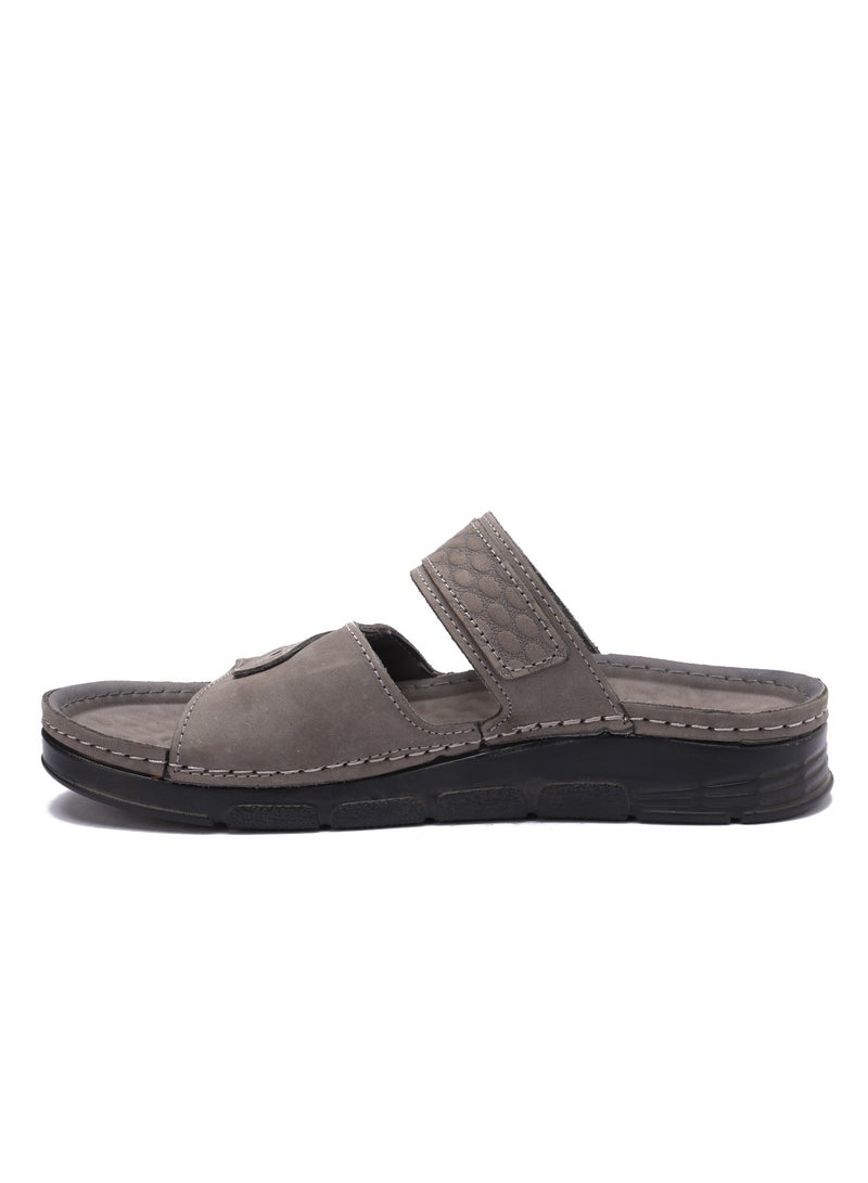 Men's Medical Open Toe Slippers - Genuine Leather with Padded Footbed and Metal Buckle - Image 5