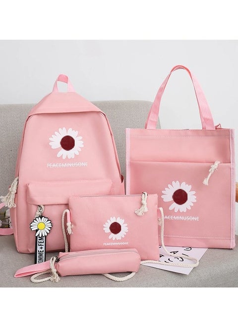 4-Piece Schoolbag Set Pink