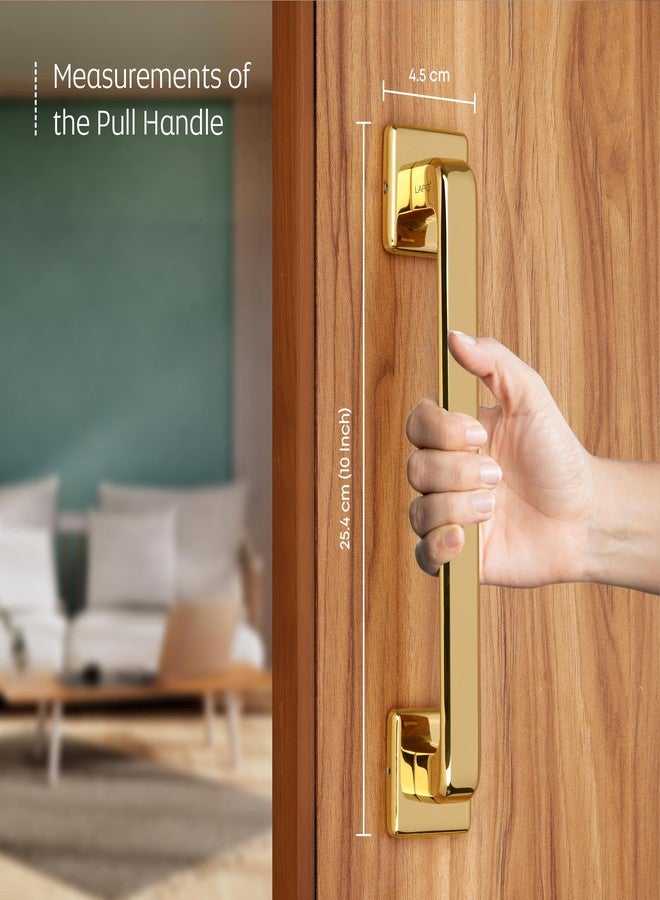 LAPO Cool Door Handles for Main Door | Main Door Handle | Door Handle | Zinc Alloy(10 inches- Pack of 1) Gold Finish | 3 Years Warranty | Pull Handle - Image 4