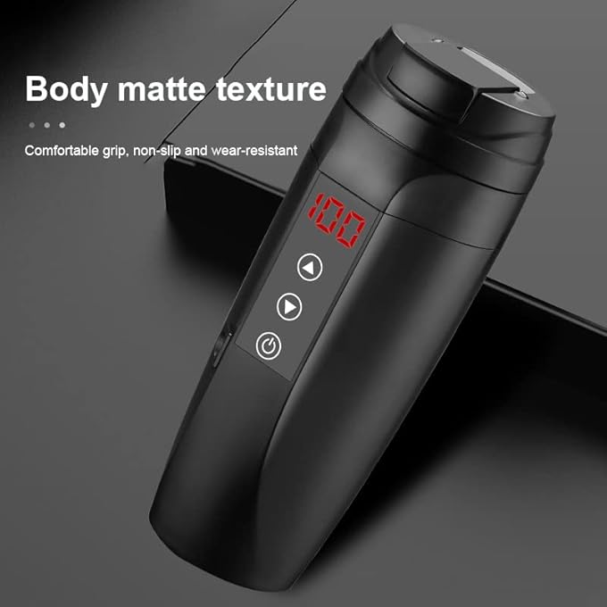 rayihni Car Kettle Temperature Control Mug Travel Mugs For Hot Drinks Warmer Self Heating Mug Heater Cup Warmer  Travel Flask Smart Coffee Mug Insulated Coffee Mug Warmer Tea Maker 12V Water Heater Smart Mug - Image 5