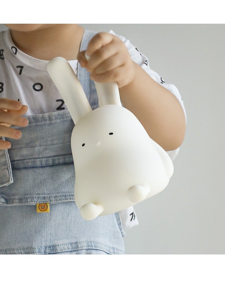 Folding Rabbit Silicone Light Bedroom Bedside INS Wind Children's Cartoon Atmosphere Night Light Belt Mobile Phone Holder Timing（1W）  - Image 2