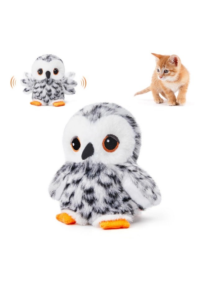 Potaroma Potaroma Flapping Owl Cat Toys (No Flying), Lifelike Bird Chirp, Rechargeable Touch Activated Kitten Toy, Interactive Catnip Kicker Exercise Toys 4.0" for All Breeds  - Image 1