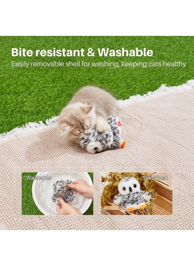 Potaroma Potaroma Flapping Owl Cat Toys (No Flying), Lifelike Bird Chirp, Rechargeable Touch Activated Kitten Toy, Interactive Catnip Kicker Exercise Toys 4.0" for All Breeds  - Image 4