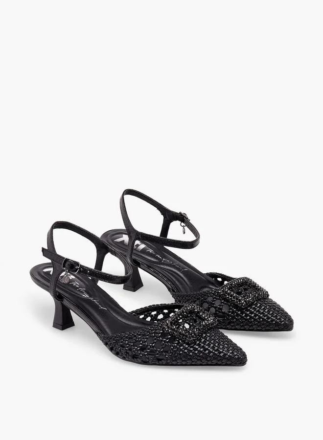 إكستي Women Textured Kitten Heel Shoes