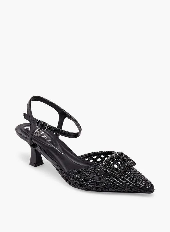 إكستي Women Textured Kitten Heel Shoes