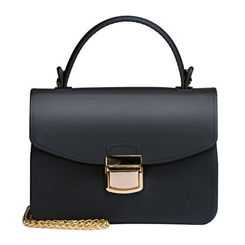 Chrysansmile Black Clutch Purses for Women Jelly Small Crossbody Bags Formal Evening Bags Top Handle Purses for Women Mini Tote Bag - Image 1